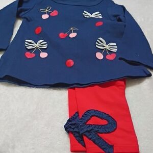 First Impressions Navy and Red Kids Matching Set